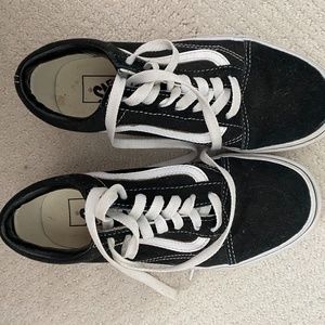 vans black and white old skool sneakers womens 6.5